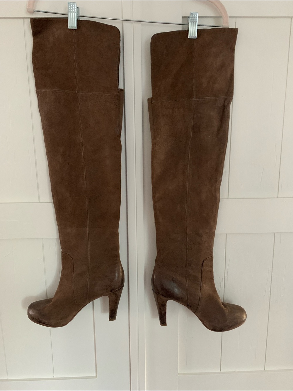 Aldo Sexy Brown Soft Leather Over the Knee Boots - Size 7.5
